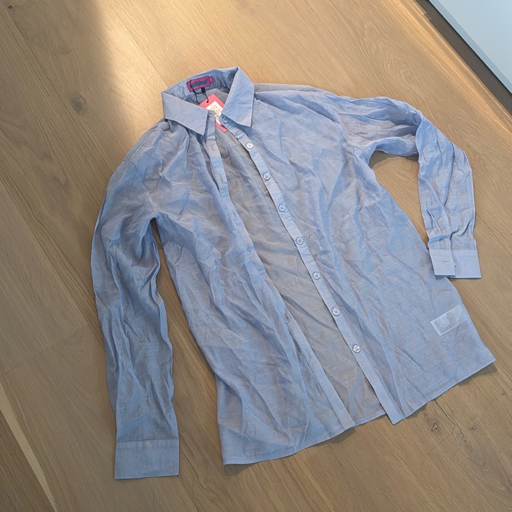 Edikted cover up button down shirt